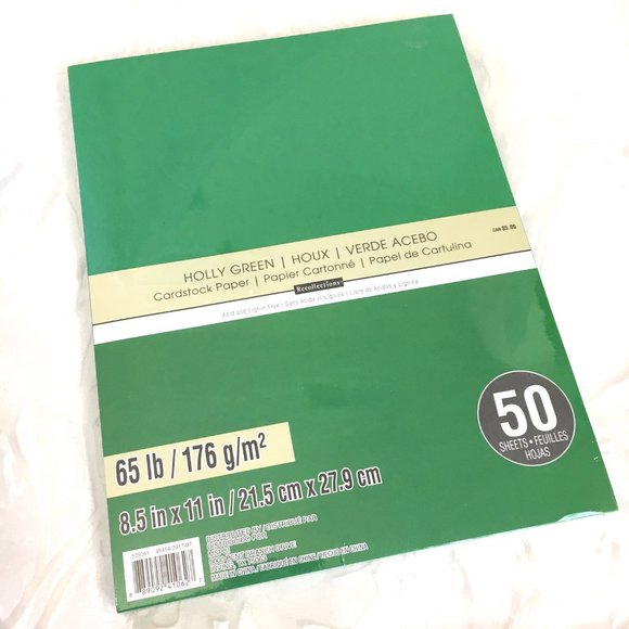 Recollections Cardstock Paper Holly Green Solid 65 lb NWT - Picture 2 of 7